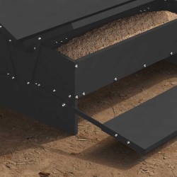 Nourrisseur à pédale pour poules Noir 75 x 53 x 20,5 cm 538500538500