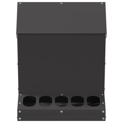 Mangeoire pour poules Noir 30 x 30 x 39 cm Acier Laminé à Froid 538501538501