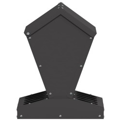 Mangeoire pour poules Noir 30 x 30 x 39 cm Acier Laminé à Froid 538501538501