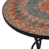 Table de bistro mosaïque Orange/gris 60 cm Céramique 538504538504