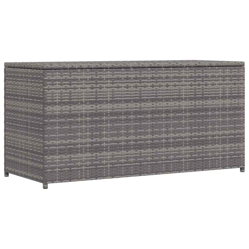Boîte de rangement de jardin gris 120x50x60 cm résine tressée 538508538508