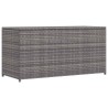 Boîte de rangement de jardin gris 120x50x60 cm résine tressée 538508538508