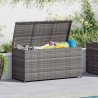 Boîte de rangement de jardin gris 120x50x60 cm résine tressée 538508538508