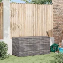 Boîte de rangement de jardin gris 120x50x60 cm résine tressée 538508538508