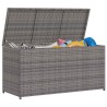 Boîte de rangement de jardin gris 120x50x60 cm résine tressée 538508538508