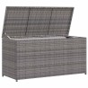 Boîte de rangement de jardin gris 120x50x60 cm résine tressée 538508538508