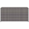 Boîte de rangement de jardin gris 120x50x60 cm résine tressée 538508538508