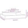 Jardinière 83x83x27 cm Bois massif de pin 538509538509