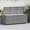 Boîte de rangement de jardin gris 150x50x60 cm résine tressée 538510538510
