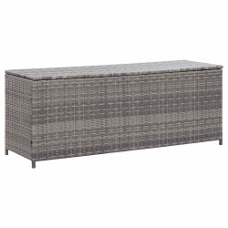 Boîte de rangement de jardin gris 150x50x60 cm résine tressée 538510538510