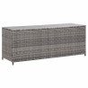 Boîte de rangement de jardin gris 150x50x60 cm résine tressée 538510538510