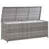Boîte de rangement de jardin gris 150x50x60 cm résine tressée 538510538510