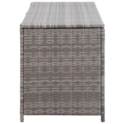 Boîte de rangement de jardin gris 150x50x60 cm résine tressée 538510538510