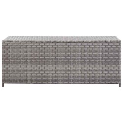 Boîte de rangement de jardin gris 150x50x60 cm résine tressée 538510538510