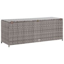Boîte de rangement de jardin gris 150x50x60 cm résine tressée 538510538510
