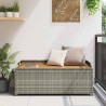 Banc de rangement de jardin 120 cm Résine tressée Gris 538513538513