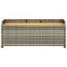 Banc de rangement de jardin 120 cm Résine tressée Gris 538513538513