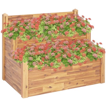 Jardinière sur 2 niveaux 110x75x84 cm Bois massif d'acacia 538517538517