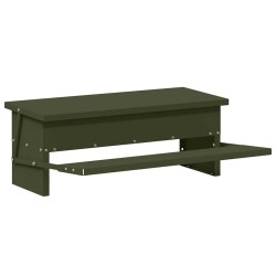 Nourrisseur à pédale pour poules Vert olive 48,5 x 39,5 x 19 cm 538522538522