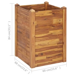 Lit surélevé de jardin 60x60x84 cm Bois massif d'acacia 538523538523