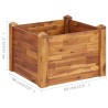 Lit surélevé de jardin 60x60x44 cm Bois massif d'acacia 538525538525