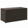 Boîte de rangement de jardin résine tressée 100x50x50 cm marron 538529538529