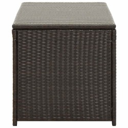 Boîte de rangement de jardin résine tressée 100x50x50 cm marron 538529538529