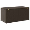 Boîte de rangement de jardin résine tressée 100x50x50 cm marron 538529538529