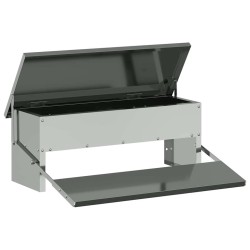 Nourrisseur à pédale pour poules Argent 48,5 x 39,5 x 19 cm 538531538531