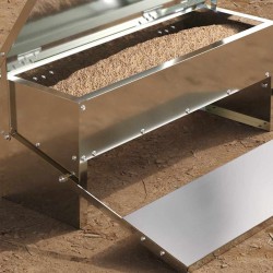 Nourrisseur à pédale pour poules Argent 48,5 x 39,5 x 19 cm 538531538531