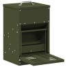 Nourrisseur à pédale pour poules Vert olive 25 x 42 x 40 cm 538532538532