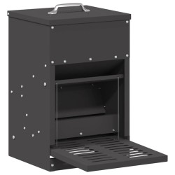 Nourrisseur à pédale pour poules Noir 25 x 42 x 40 cm 538536538536