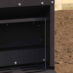 Nourrisseur à pédale pour poules Noir 25 x 42 x 40 cm 538536538536