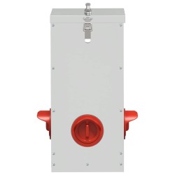 Mangeoire pour poules Argent 32,5 x 20,5 x 43 cm 538537538537