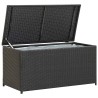 Boîte de rangement de jardin résine tressée 100x50x50 cm noir 538538538538