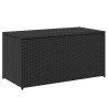 Boîte de rangement de jardin résine tressée 100x50x50 cm noir 538538538538