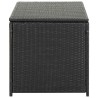 Boîte de rangement de jardin résine tressée 100x50x50 cm noir 538538538538