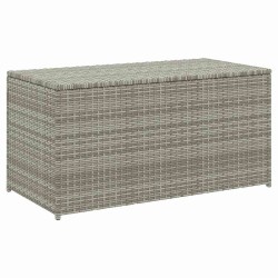 Boîte de rangement de jardin résine tressée 100x50x50 cm gris 538539538539