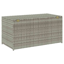 Boîte de rangement de jardin résine tressée 100x50x50 cm gris 538539538539