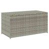 Boîte de rangement de jardin résine tressée 100x50x50 cm gris 538539538539