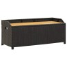 Banc de rangement de jardin 120 cm Résine tressée Noir 538541538541