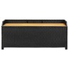 Banc de rangement de jardin 120 cm Résine tressée Noir 538541538541