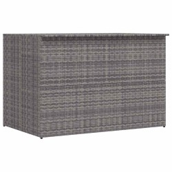 Boîte de rangement de jardin gris 150x100x100 cm résine tressée 538543538543