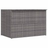 Boîte de rangement de jardin gris 150x100x100 cm résine tressée 538543538543