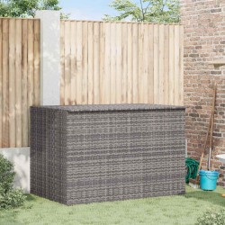 Boîte de rangement de jardin gris 150x100x100 cm résine tressée 538543538543