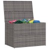 Boîte de rangement de jardin gris 150x100x100 cm résine tressée 538543538543