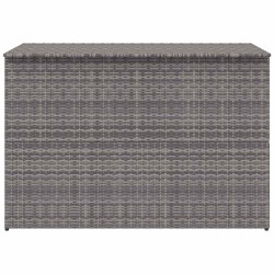 Boîte de rangement de jardin gris 150x100x100 cm résine tressée 538543538543