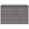 Boîte de rangement de jardin gris 150x100x100 cm résine tressée 538543538543