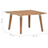 Table basse de jardin 60x60x36 cm Bois solide d'acacia 538544538544