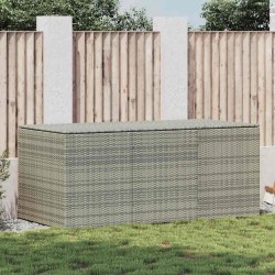 Boîte de rangement de jardin résine tressée 180x90x70 cm gris 538545538545